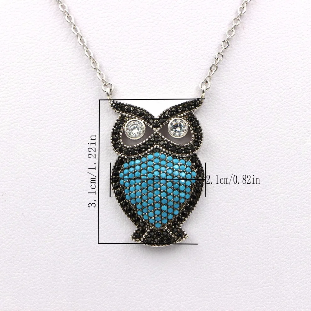 HeeZen синие Австрийские кристаллы сова макси бохо Длинные бантики ожерелья и