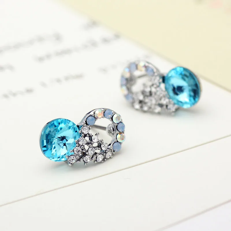 Neoglory Австрия Кристалл & Auden Стразы трендовые серьги гвоздики круглый дизайн