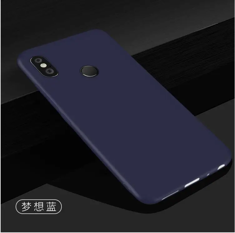 Цветной матовый чехол для Xiao mi Red mi Note 5 Pro 4X4, Мягкий силиконовый чехол для mi 8 SE Red mi 5 5 Plus S2 5A 6A 6 Pro mi 5X A1 6X A2 - Цвет: Dark Blue