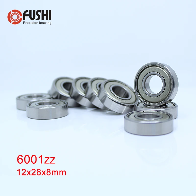 6001ZZ подшипник ABEC-5(10 шт.) 12x28x8 мм Радиальные 6001 zz, шариковые подшипники 6001Z 80101 Z