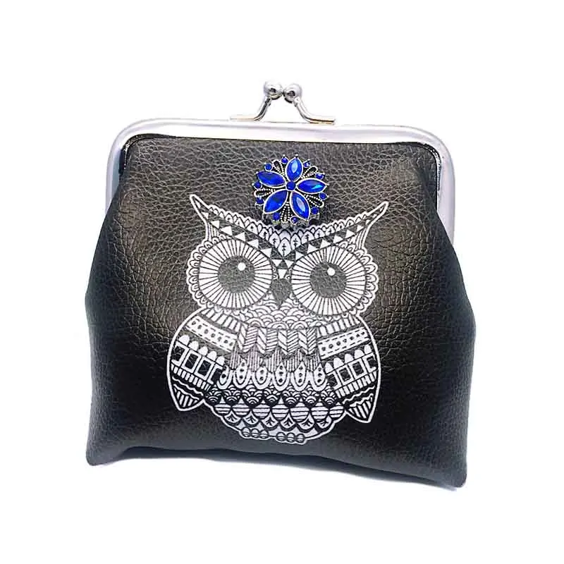 Мини брелок из искусственной кожи с симпатичной совой 18 мм|bag charm|key chainpurse key chain |