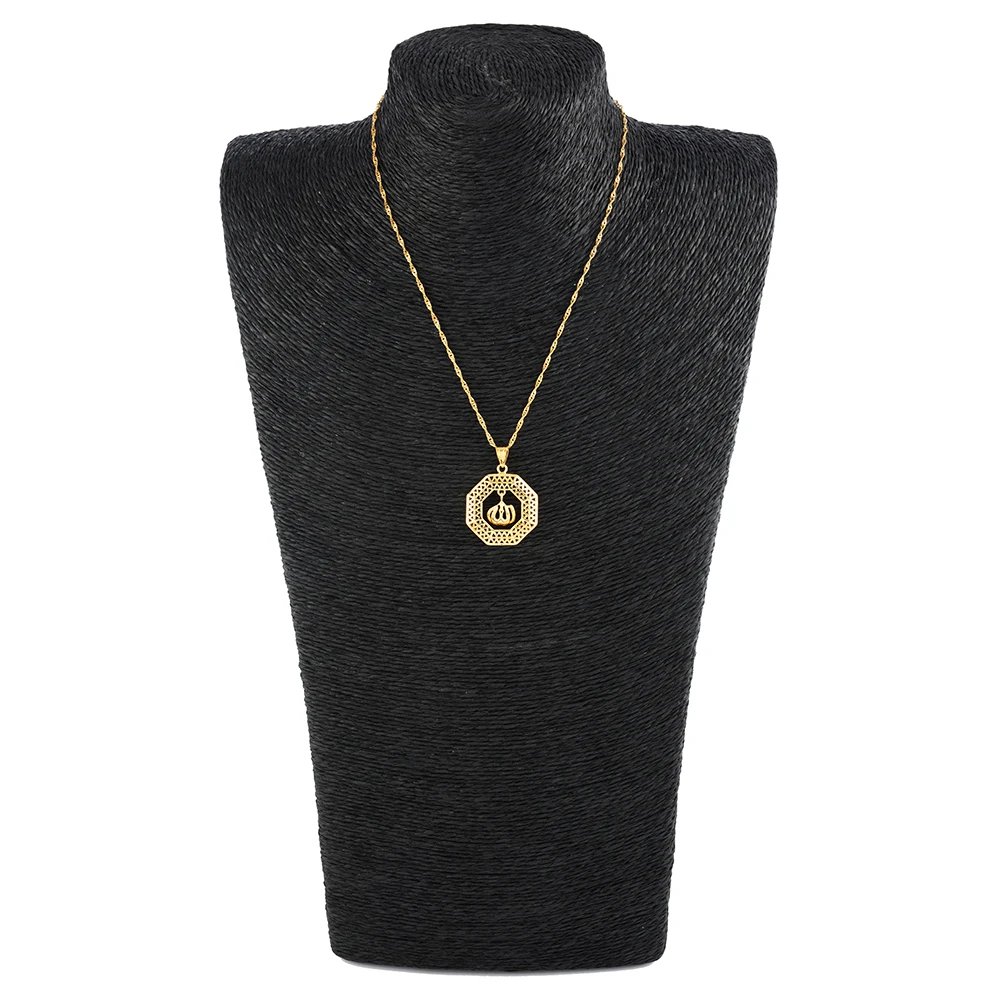 Ethlyn полый дизайн ислам Бог кулон и ожерелье золотой цвет мусульманский арабский