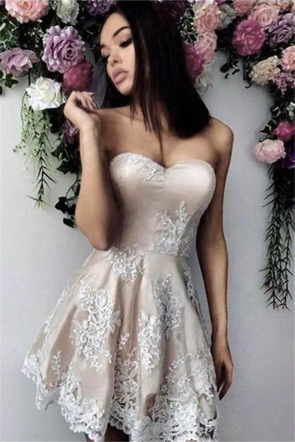 Платье для встречи выпускников ТРАПЕЦИЕВИДНОЕ милое короткое мини-платье