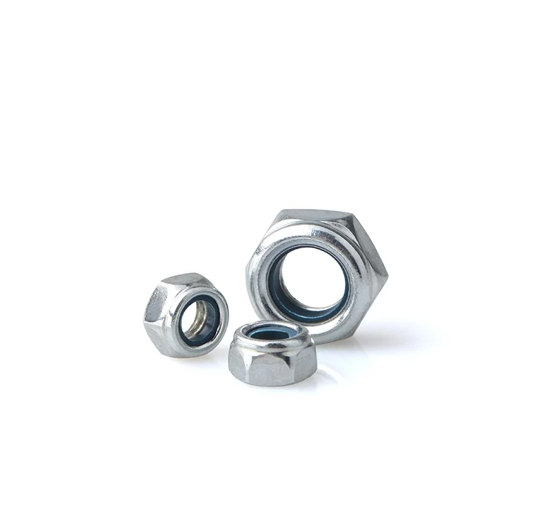 10Pcs DIN985 M8*1.25*13*7.2 Galvanized Carbon Steel Self-locking Nut Lock Locknut Slip Nylon Hex Self locking | Обустройство дома