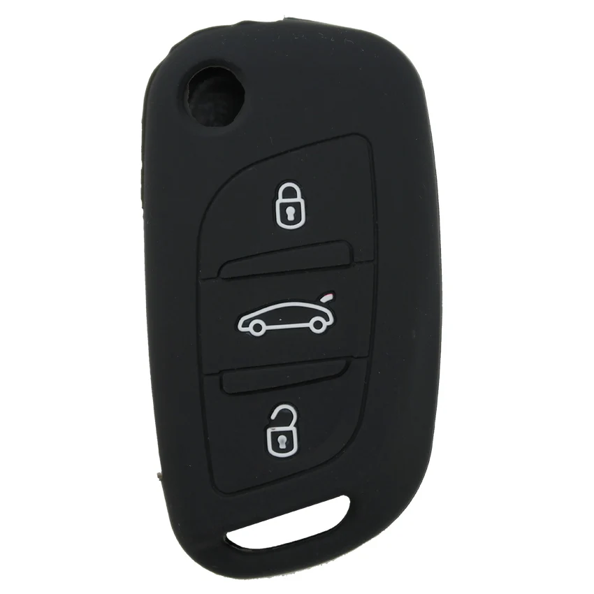 Для Citroen C2 C3 C4 C5 C4L Xsara Picasso Berlingo DS3 DS4 DS5 DS6 CX3 CX-3 силикон 3 кнопки дистанционного ключа автомобиля чехол