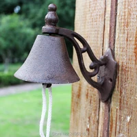 Doorbell Medium size Wall Mounted Front Door Bell for Farmhouse,Garden, Porch ,iron rustproof welcome home hanging belling