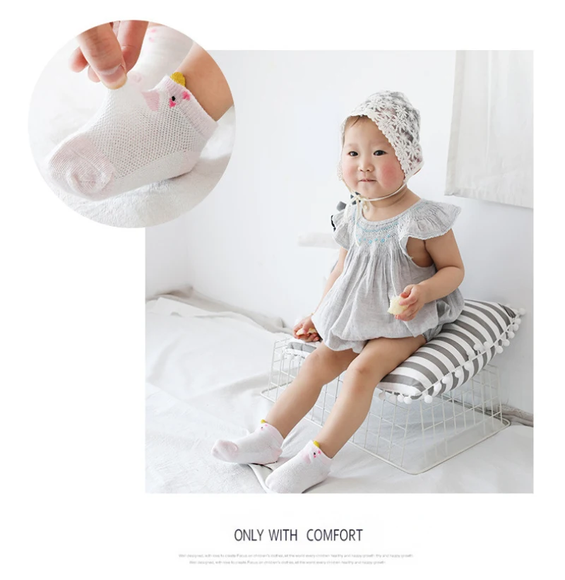 Baby Socks Newborn 5Pairs/lot Baby Socks Summer Mesh Thin Baby Socks for Girls Cotton Newborn Boy Toddler Socks for 0~3 Year