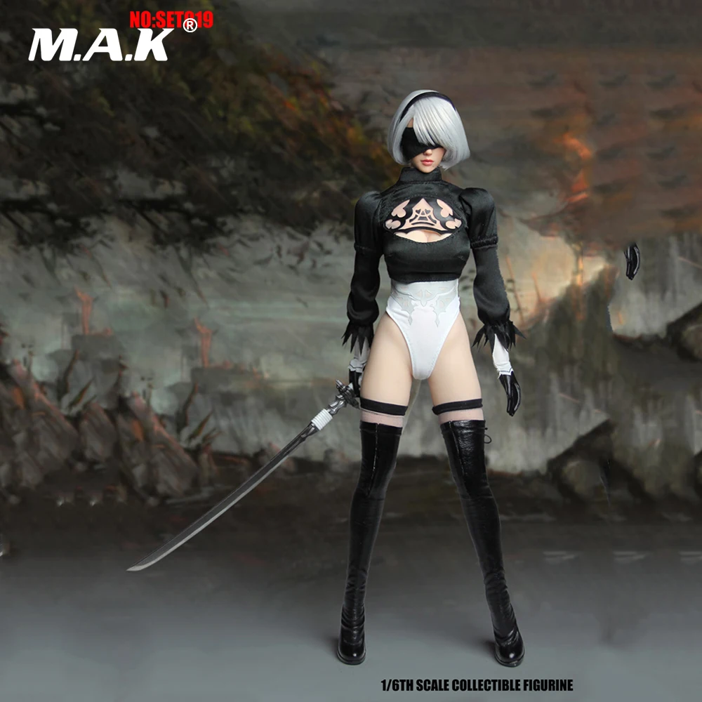 SET017 PS4 Game 1/6 NieR Automata 2B YoRHa No. 2 Type B наборы аксессуаров для головы и одежды 12-дюймовых