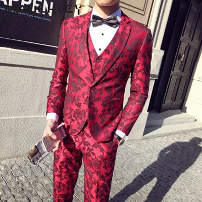 Мужской костюм жилет брюки новейший дизайн 3 предмета свадебные костюмы для