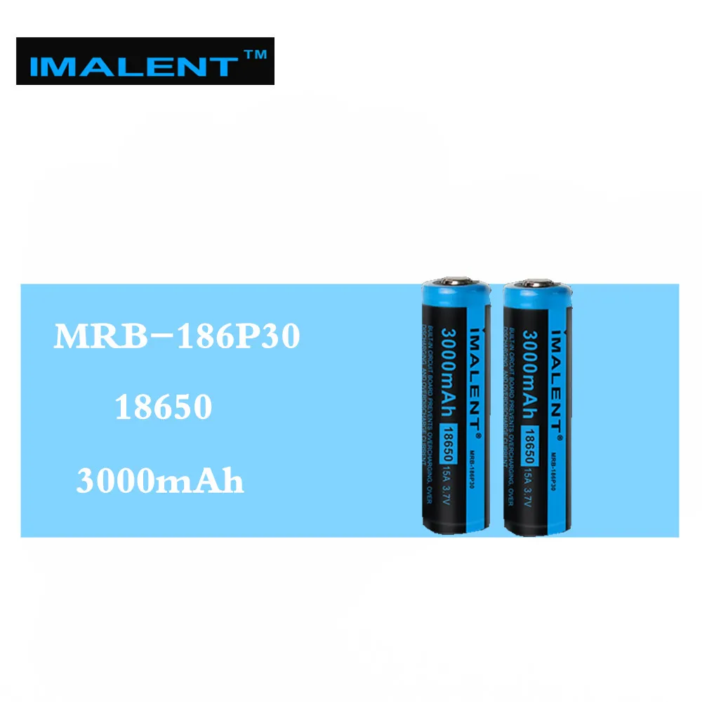 2 шт. IMALENT MRB-186P30 3 7 в 3000 мАч 15A литий-ионная аккумуляторная батарея высокая