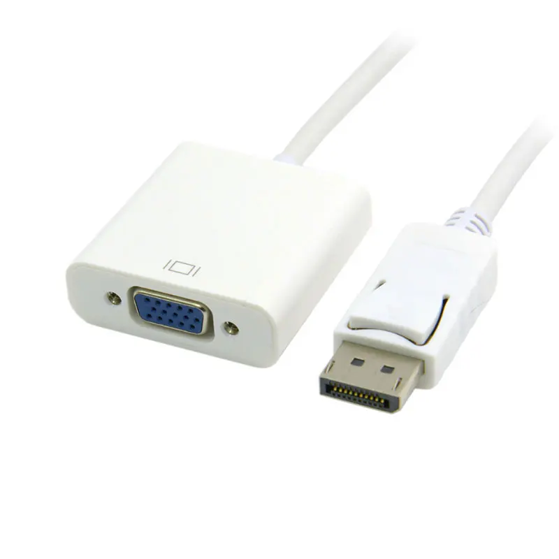 Новый DP display port Source to VGA охватывающий утопленный разъем монитор кабель проектора