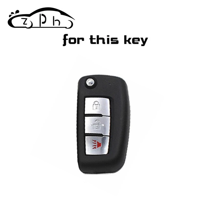 Soft Silicone Car Key Cover FOB Case 3 Buttons for Nissan Qashqai X-trail Flip Remote Folding Free Shipping 2017 2018 | Автомобили и