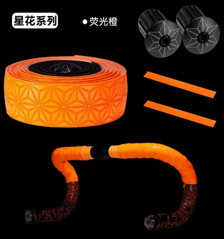 orange black Лента supacaz для дорожного велосипеда обмотка руля углеродная рукоятка для дорожного велосипеда запчасти ручка обмотка руля s - Цвет: orange black