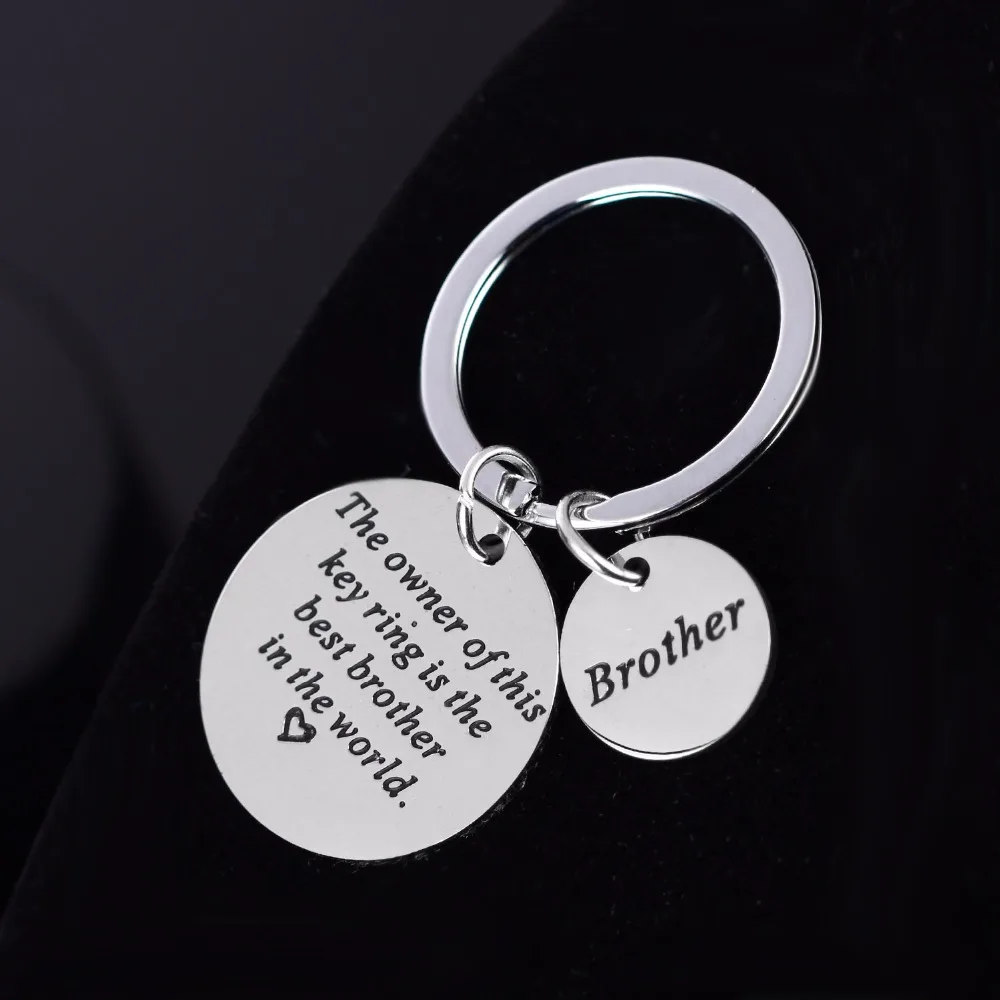 Модный брелок Brother из нержавеющей стали для семьи мужчин и мальчиков лучший друг