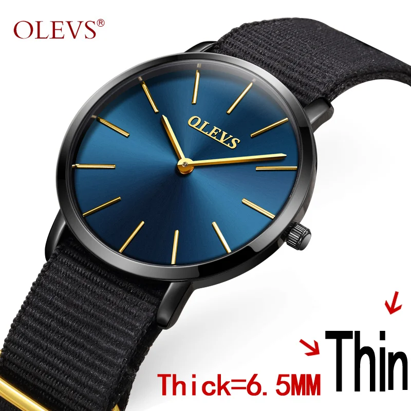 Olevs простые женские Часы Лидирующий бренд красочные холст ремешок для часов