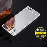 silver Мягкий чехол для телефона huawei P8 P9 P10 P20 Pro Lite Plus Honor 8 9 10 Play Lite mate 8 9 10 Lite ультратонкий зеркальный чехол - Цвет: silver