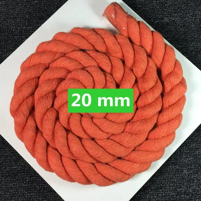 20 мм хлопковая струна ручной работы diy аксессуары три цвета веревка витая веревка из чистого хлопка твист украшения дизайн толстая веревка