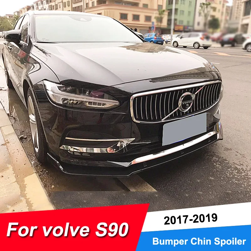 Спойлер для бампера volvo S90 2017 18 19 декоративный элемент защита подбородка