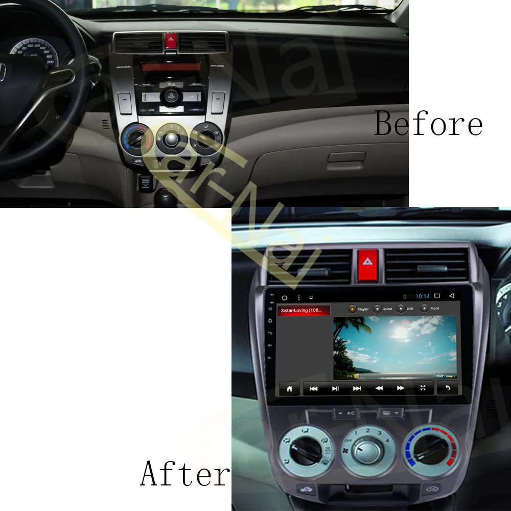 10 2 &quotAndroid 7 1/8 0 автомобильный проигрыватель с радио и GPS Navi для Honda City 2011 2012 Стерео