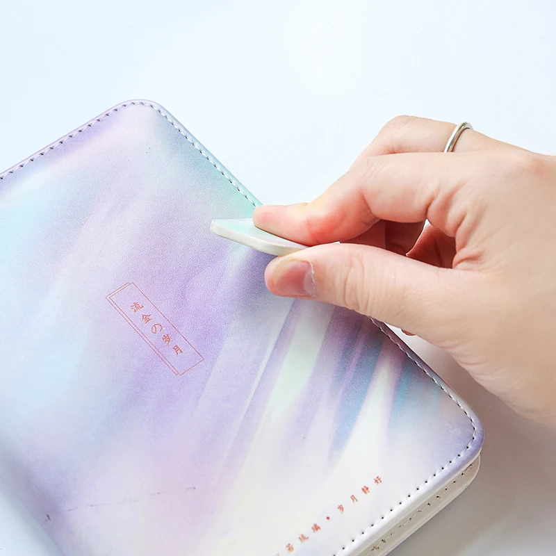 PU покрытие цвета радуги Универсальный магнитный пряжки ноутбук расписание