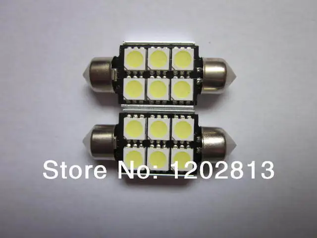 Бесплатная доставка 10 шт. светодиодный Soffitte Lampe C5W Canbus 36 мм 39 12 В 6x SMD Innen Beleuchtung o. Nach