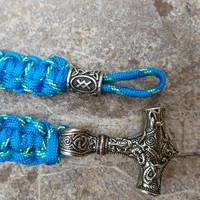 dropshipping 1pcs viking bracelet handmade thors hammer mjolnir bracelet viking scandinavian norse bracelet men gift