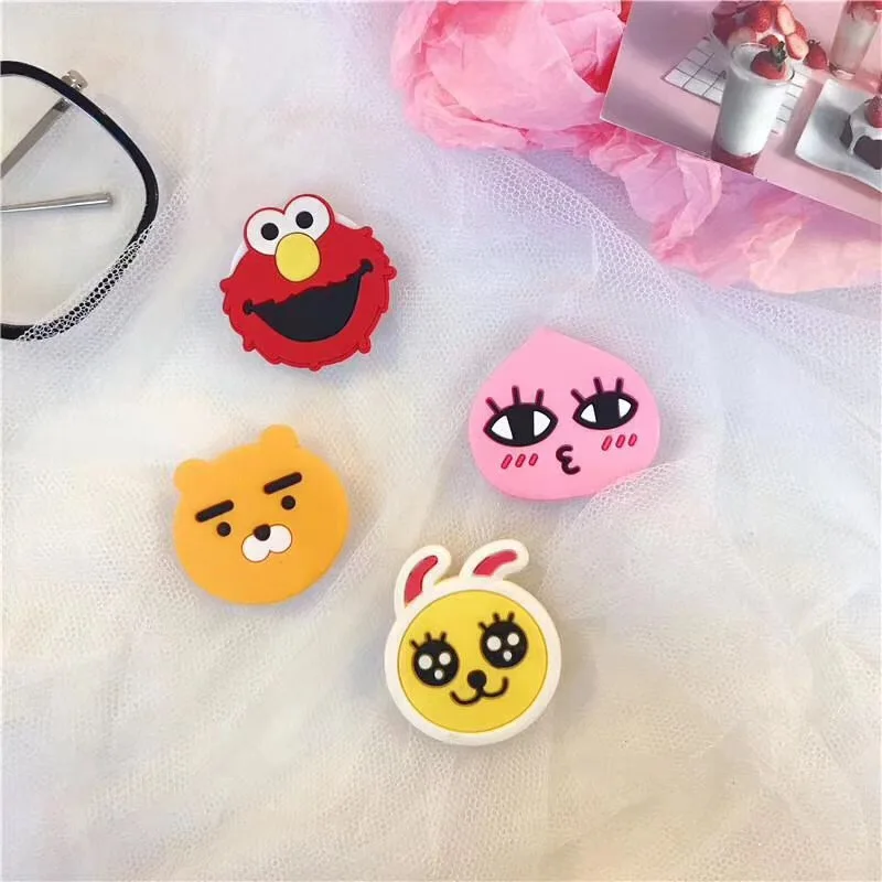 Mixs 10 шт./лот 3D мультфильм Ryan Bear Peach силиконовая воздушная подушка подставка для мобильного телефона держатель аксессуары для планшета подставка для телефона подставки вечерние сувениры - Цвет: Mixs