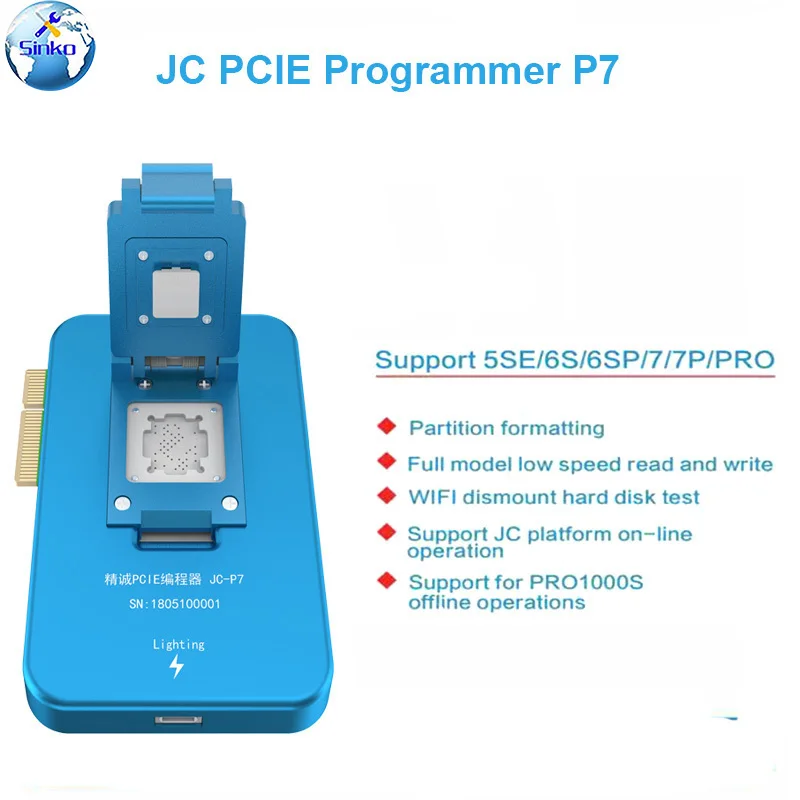 Плата JC Pro1000S P7 PCIE NAND программатор для жесткого диска последовательное Чтение