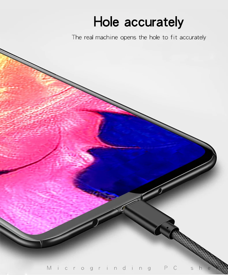 Гладкий Чехол для Samsung Galaxy A10 ультратонкий жесткий защитный чехол-накладка из