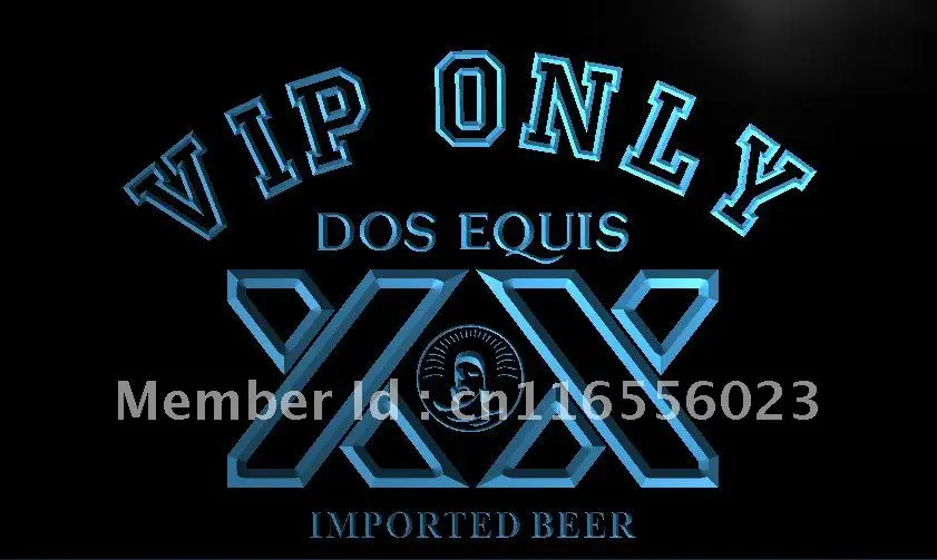 LA420 VIP Только Dos Equis светодиодсветодиодный неоновая светосветильник вывеска для