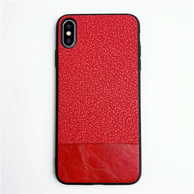 Тонкий ТПУ чехол для iphone X XS MAX XR тонкий гибридный тканевый 8 7 plus 6 6s Бизнес Стиль Coque