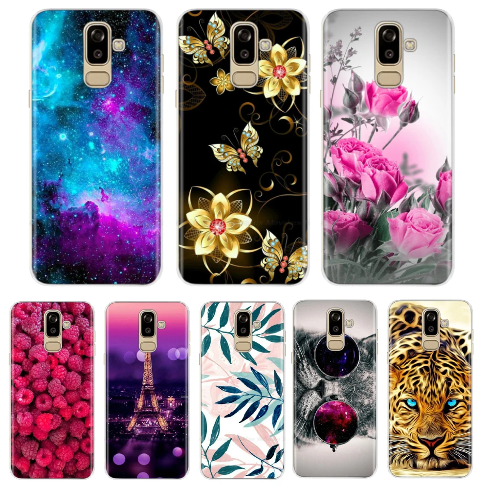 Чехол для Samsung Galaxy J8 2018 j800f j810f sm чехол с цветочным рисунком защитный 2018|Бамперы| |