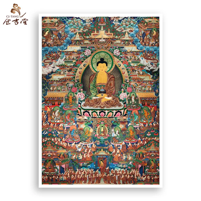 

Cjtang шелковое печатное искусство Thangka тибетская вышивка Будда Thangka Юго-Восточная Азия домашний декор