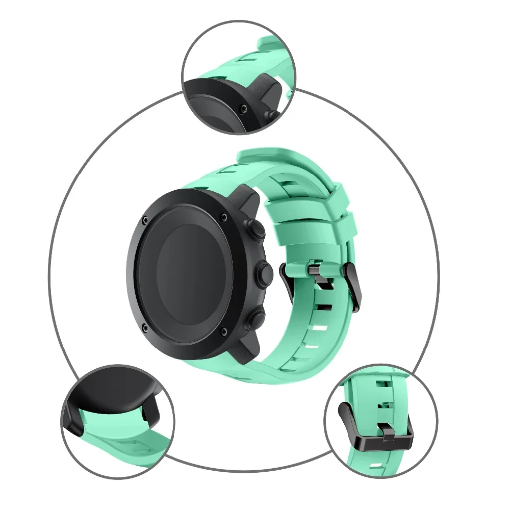 Ремешок силиконовый для Suunto Ambit 3 сменный вертикальный браслет наручных часов