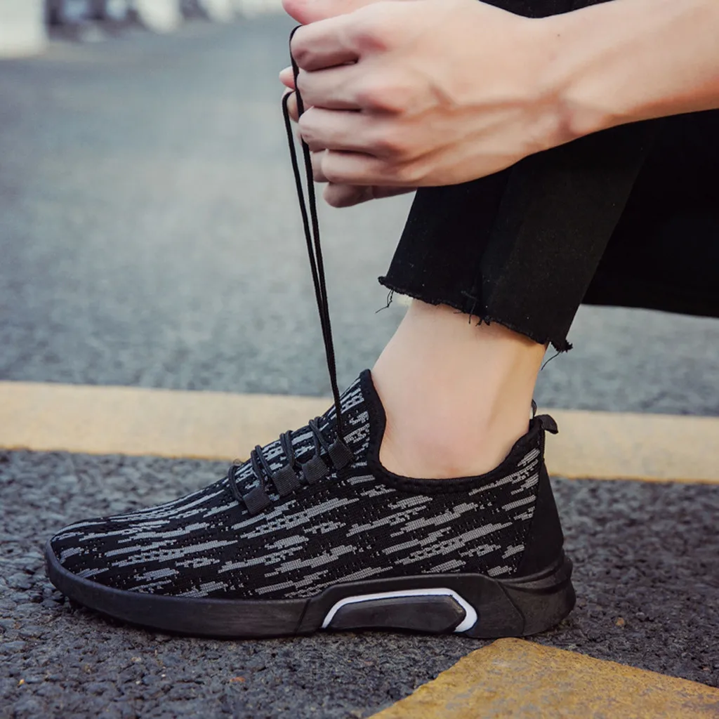 Летняя мужская обувь для бега уличная спортивная дышащая сетчатые дышащие