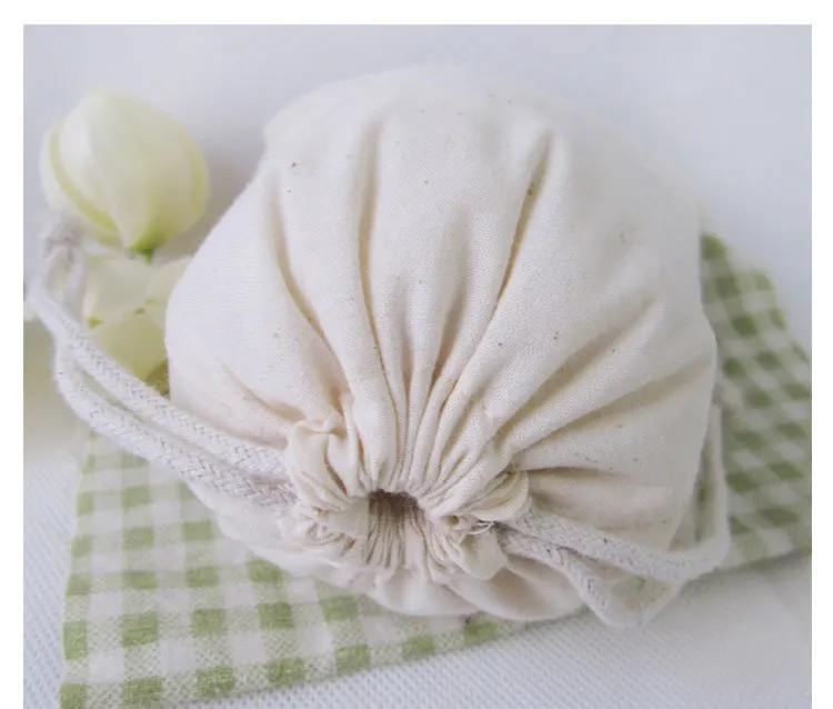Хлопок Drawstring мешочек для