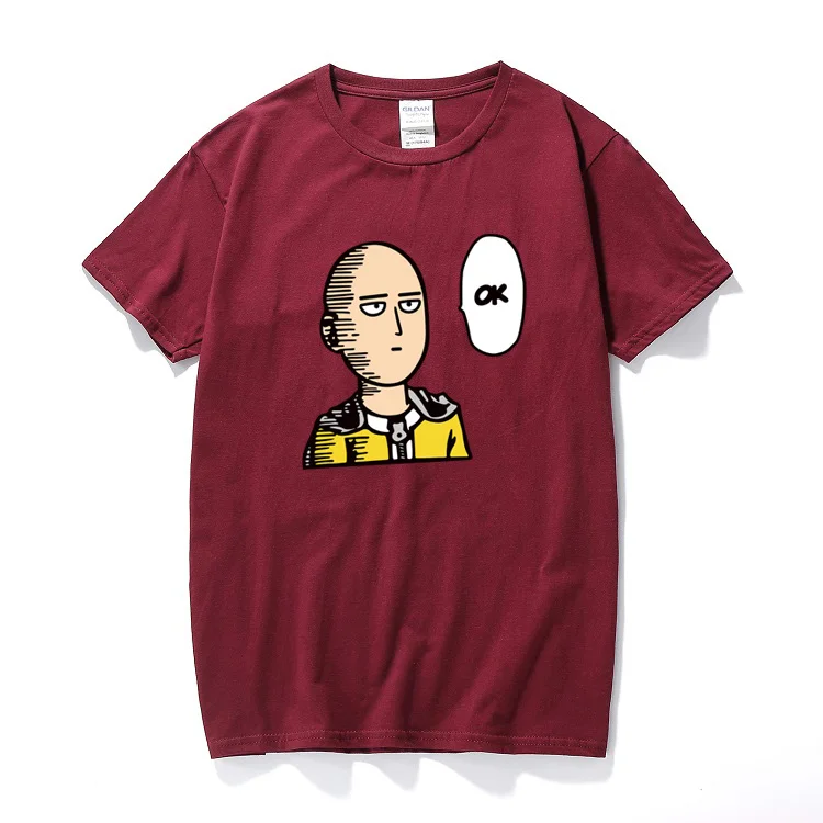 VHORZ хлопок Аниме One Punch Man напечатаны мужские футболки модные Классные удобные мужские футболки Повседневная футболка для мужчин
