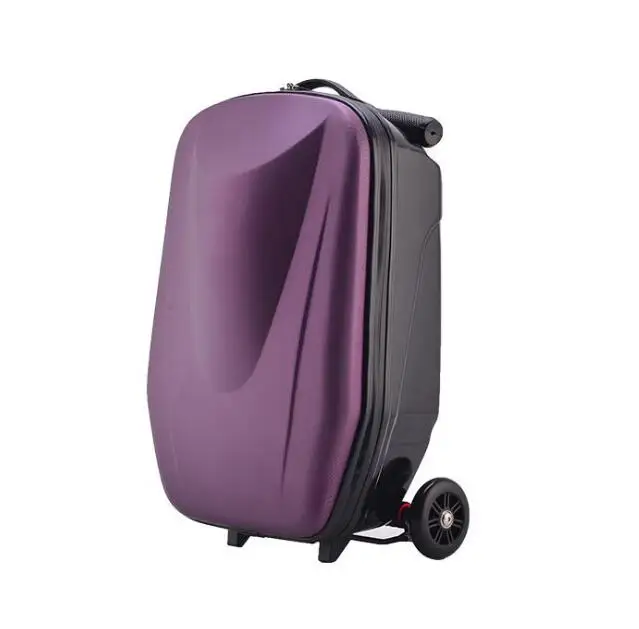 purple Carrylove 2" Сумка для переноски скутера чемодан ленивый чемодан-тележка с колесами - Цвет: purple