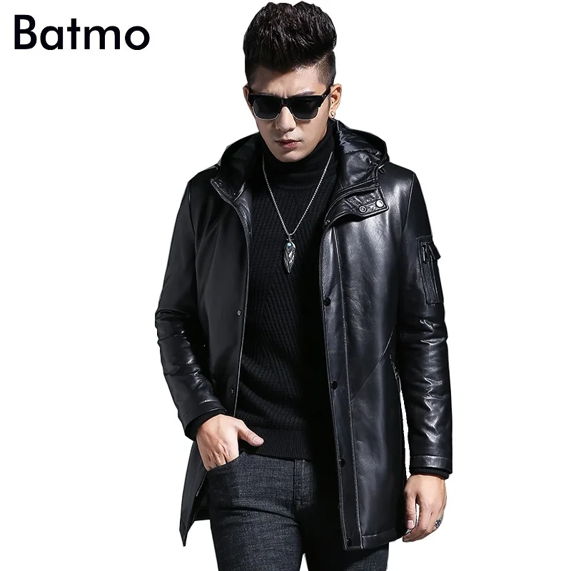 Новое поступление 2019 зимняя высококачественная мужская куртка Batmo из овчины и