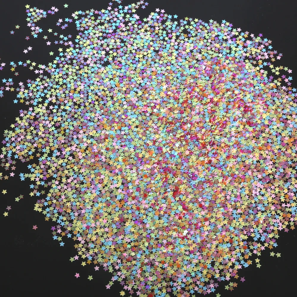 Разноцветные рассыпчатые блестки для одежды 3 мм (13000 шт.) украшения скрапбукинга