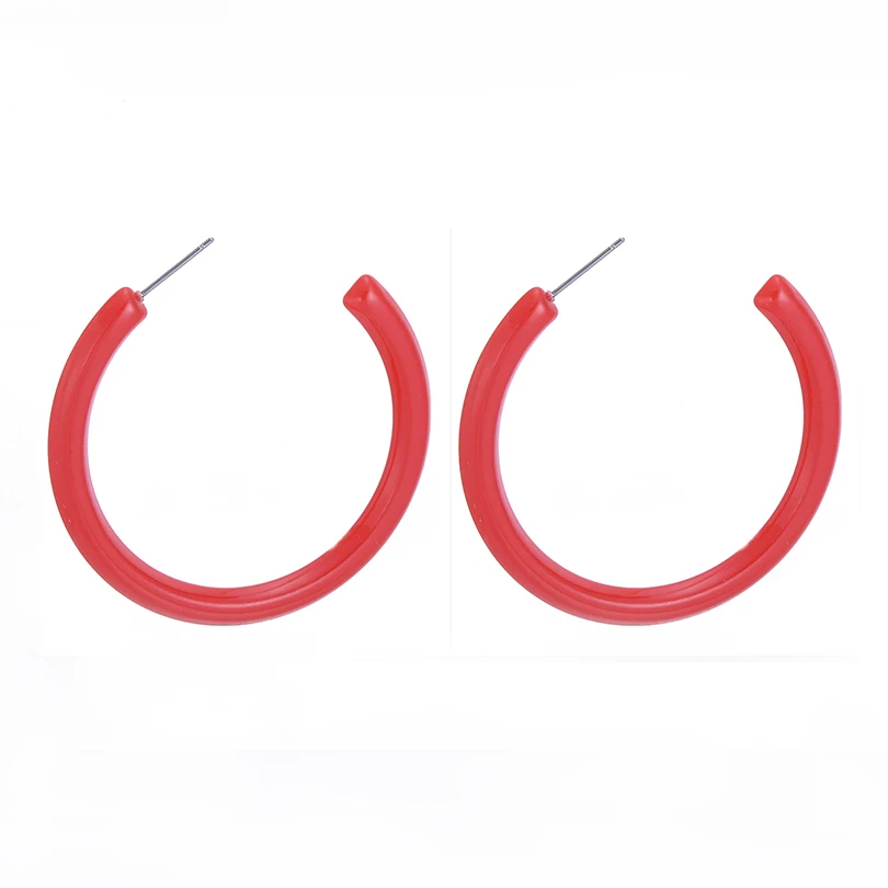 Новые модные простые серьги-гвоздики с уксусной кислотой для женщин панк красный