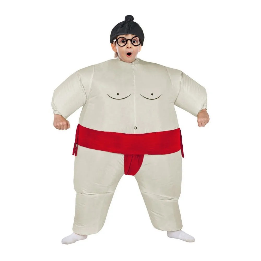 

Надувной костюм сумо для детей, для мальчиков и девочек, борец на Хэллоуин, воздушные наряды, вечерние карнавальные костюмы для костюмирова...