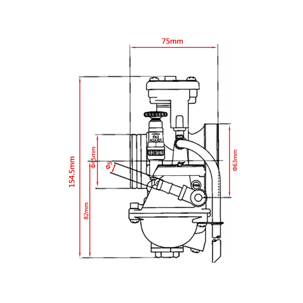 ZS карбюратор для гоночного мотоцикла Keih 34 мм 36 38 40 125cc-250cc 2-тактный 4-тактный