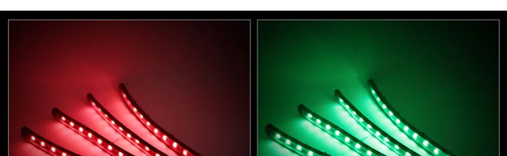 Светодиодная лента для автомобиля RGB светильник s SMD5050 DC5V 12 в водонепроницаемый гибкий автомобильный светильник Tnterior неоновая лента 4 шт. Светодиодная лента USB