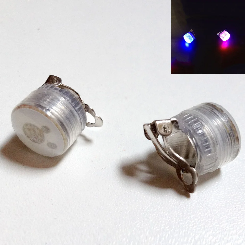 Модные светодиодные светящиеся серьги вечерние в форме ночного бара цветные с