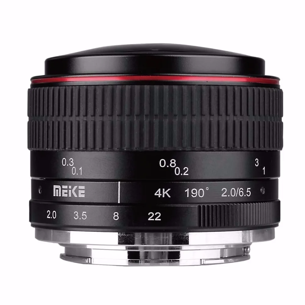 MEIKE MK-6.5mm F2.0 объектив рыбий глаз для Canon EF-M Крепление объектива камеры с EACHSHOT Ткань для очистки объектива сумка