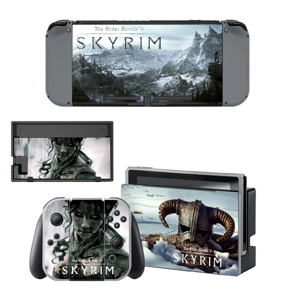 The Elder Scrolls V Skyrim кожи Стикеры наклейка Для Nintendo консолью коммутатора и контроллер
