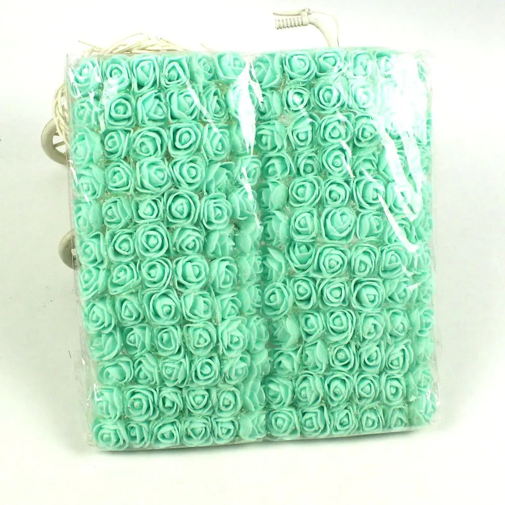 Tiffany Blue 144 шт., искусственные цветы из пенопласта для дома, украшение автомобиля, Свадебный помпон, сделай сам, декоративный венок, свадебный цветок, фальсифицированный - Цвет: Tiffany Blue