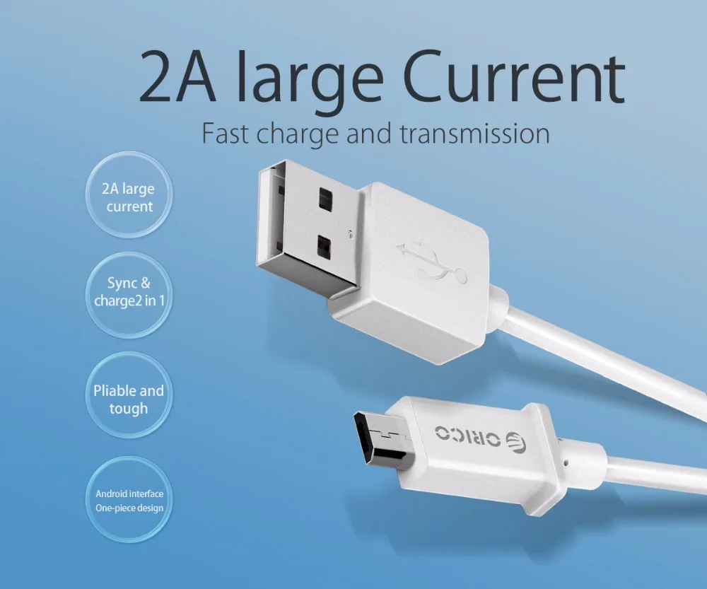 Оригинальный Micro USB кабель 2A Быстрая Зарядка Кабели для Andriod Мобильный телефон