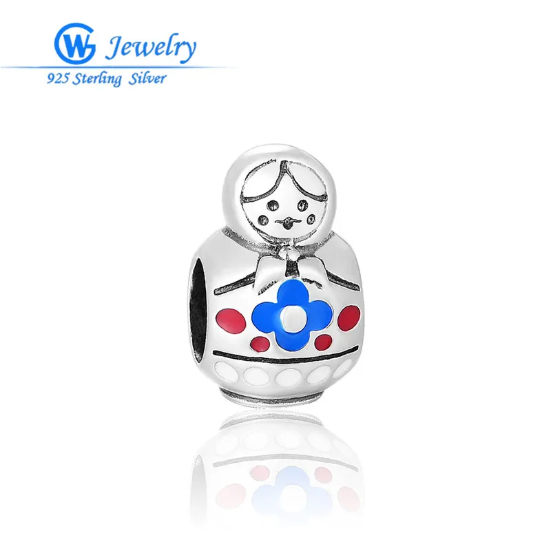 Детские серебряные подвески-бусины в русском стиле подходят для изготовления